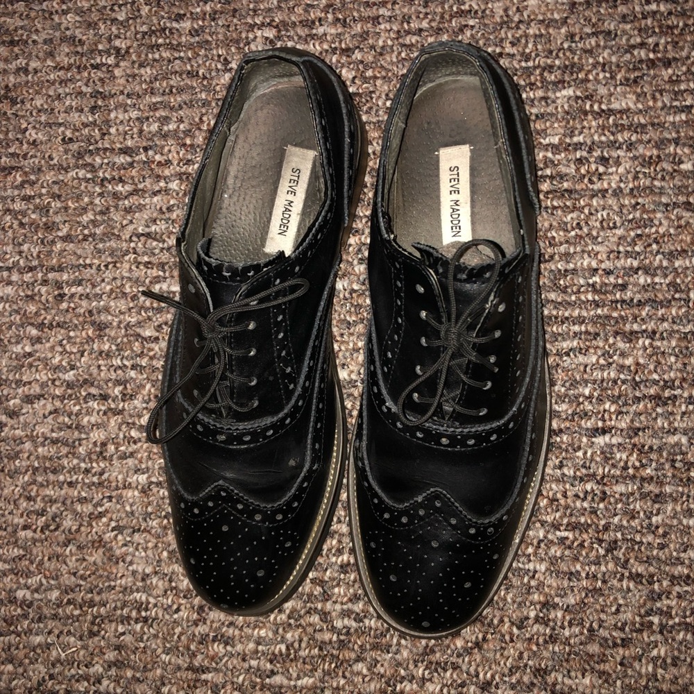 Men’s Black Steve Madden Oxford Dress Shoes